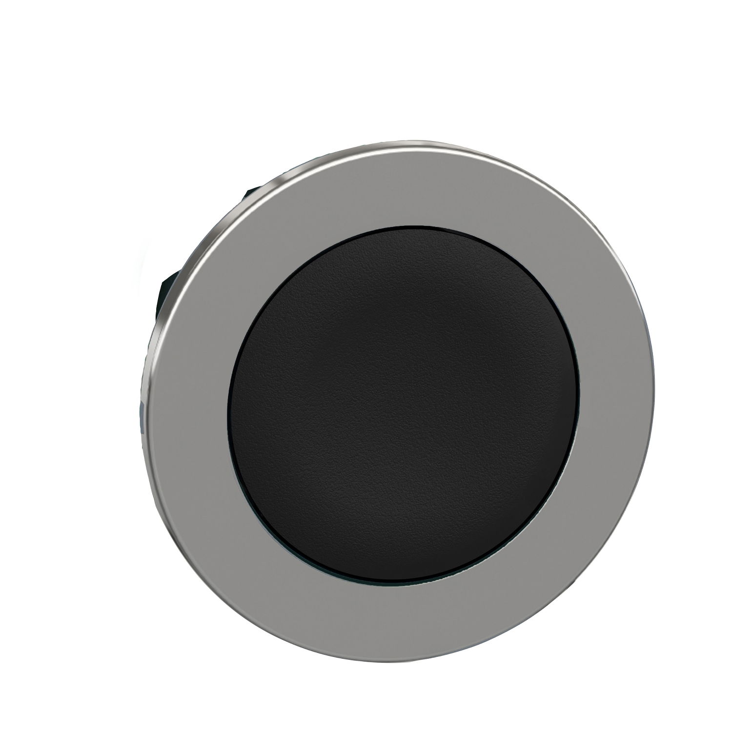Head for non illuminated push button, Harmony XB4, flush mounted black flush caps pushbutton push