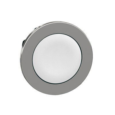 Harmony XB4, Flush mounted push button head, metal, white, Ø30, spring return, unmarked