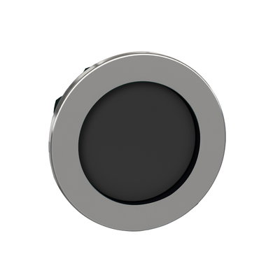 Head for non illuminated push button, Harmony XB4, flush mounted black pushbutton recessed