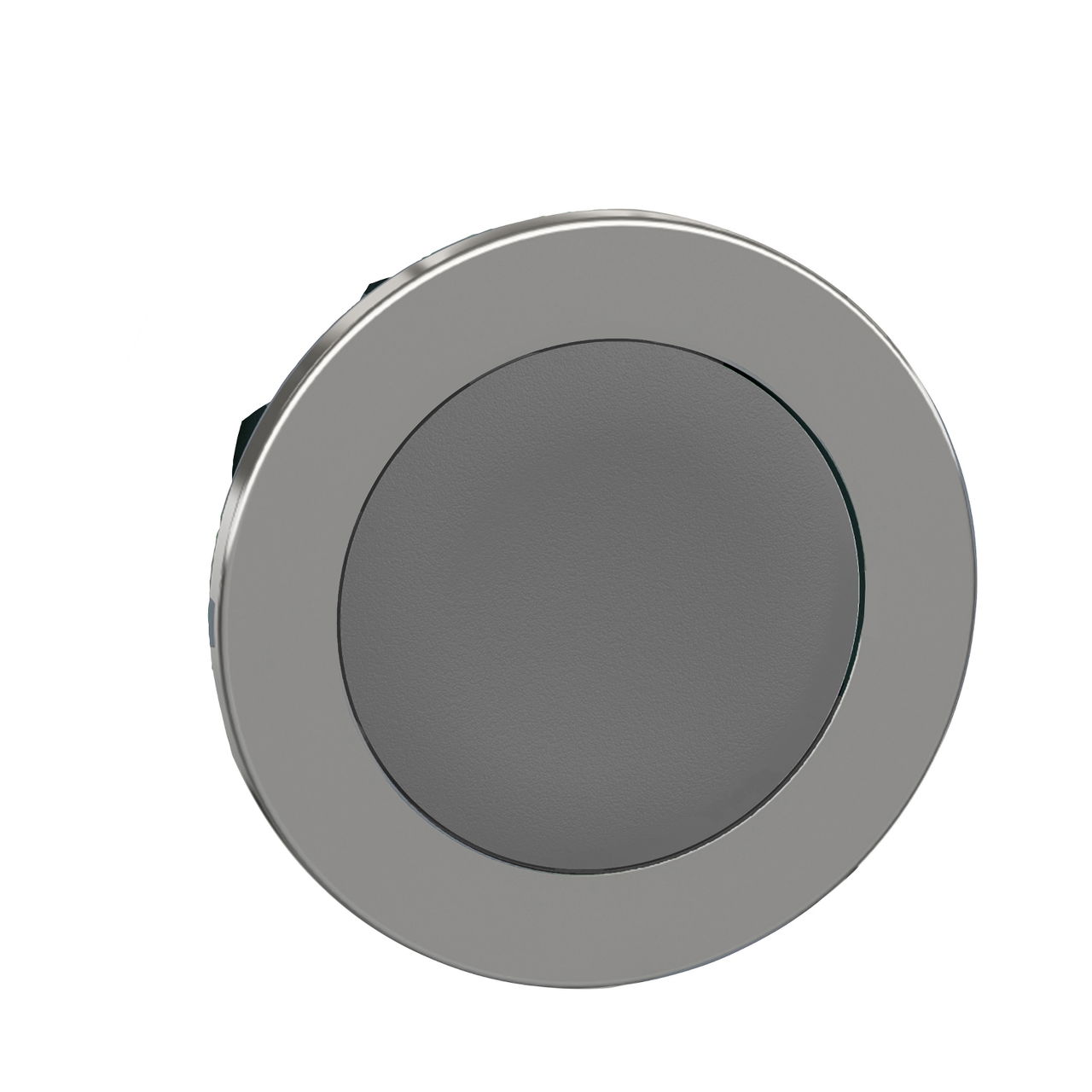 Head for non illuminated push button, Harmony XB4, flush mounted grey flush caps pushbutton