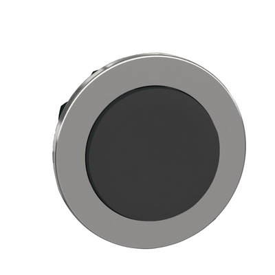Head for non illuminated push button, Harmony XB4, flush mounted black projecting pushbutton push