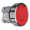 Red flush pushbutton head Ø22 push-push unmarked