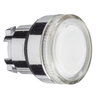 Clear flush illuminated pushbutton head Ø22 spring return for BA9s bulb