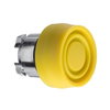 Yellow flush pushbutton head Ø22 spring return unmarked