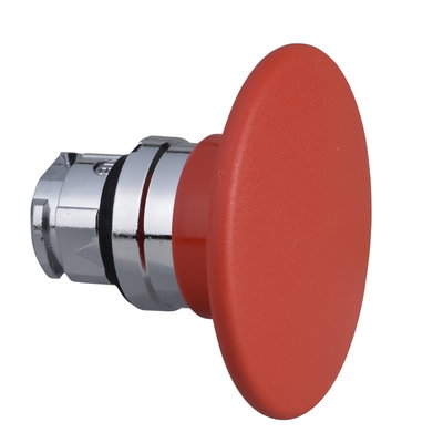 Red Ø60 mushroom pushbutton head Ø22 spring return