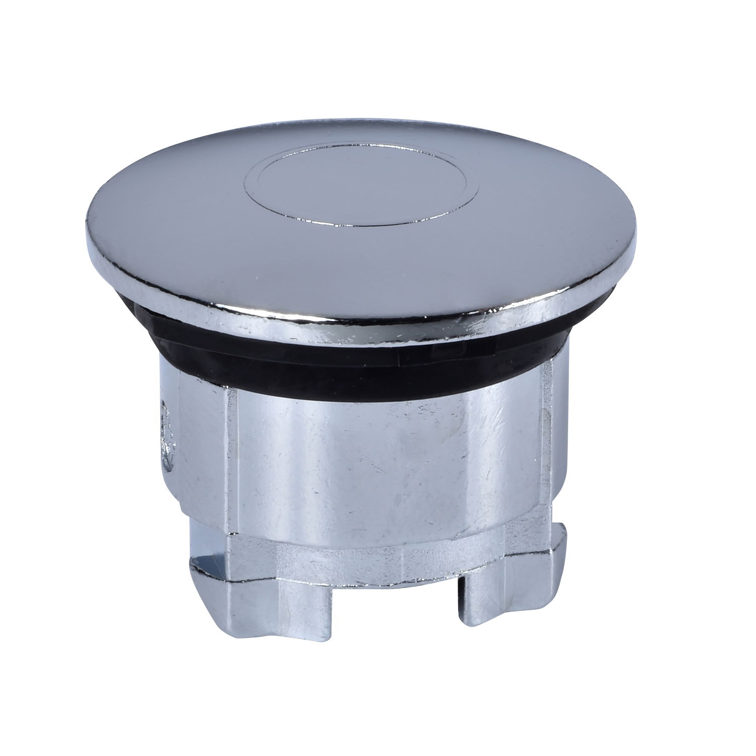 Round chromium plated blanking plug for Ø22 mm hole