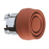 Red flush pushbutton head Ø22 spring return unmarked