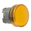 Orange pilot light head Ø22 with plain lens for BA9s bulb