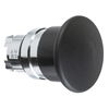Pilzdrucktaster, Frontelement, Harmony XB4, Metall, 22mm, schwarz, Pilz 40mm, unbeschriftet, tastend