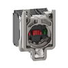 Single contact block with body/fixing collar 1NO+2NC screw clamp terminal