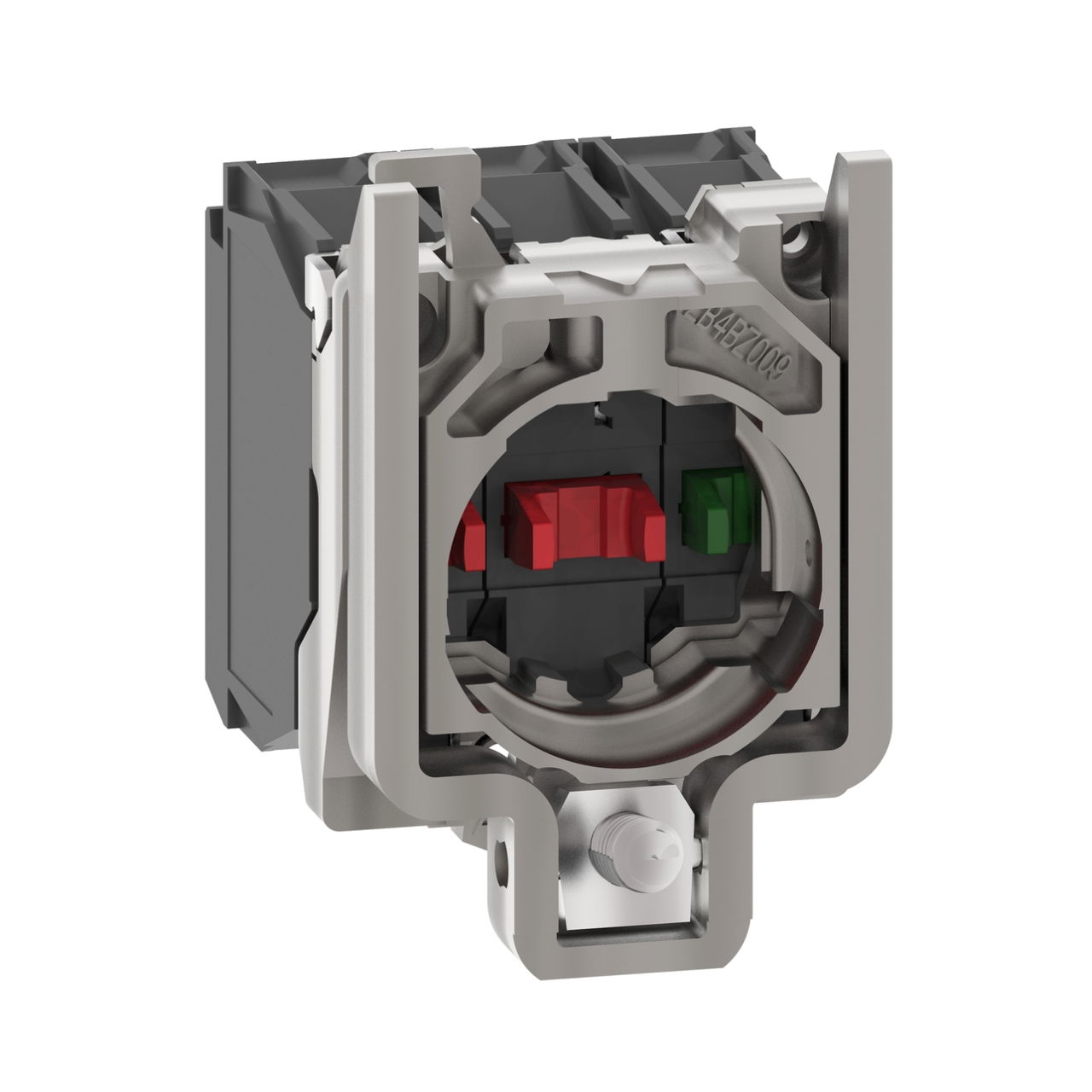 Single contact block with body/fixing collar 1NO+2NC screw clamp terminal