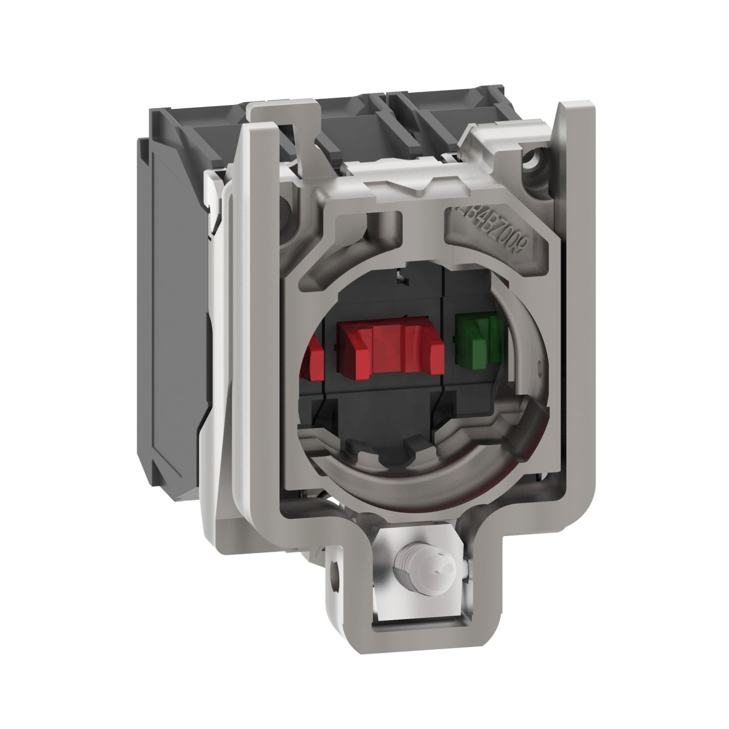 Single contact block with body/fixing collar 1NO+2NC screw clamp terminal