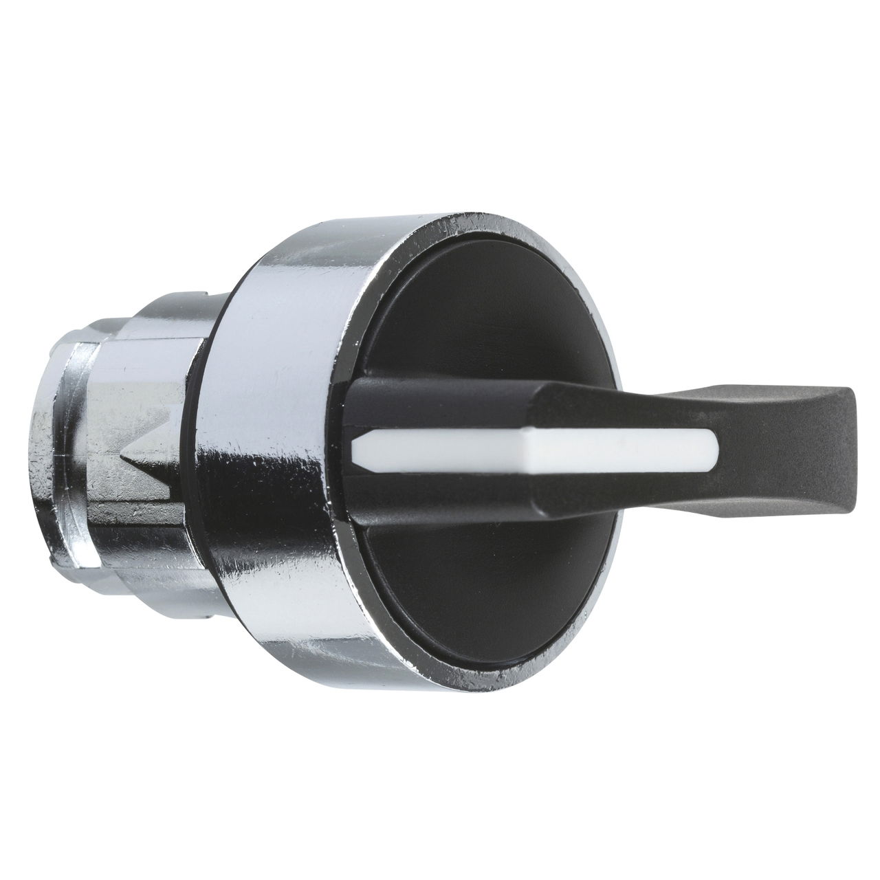 Black selector switch head Ø22 3-position stay put