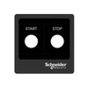 Beschriftungsfeld 100x100mm, zum Aufkleben, mit Beschriftung START STOP