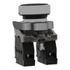 Drucktaster, Harmony XB4, Metall, 22mm, schwarz, unbeschriftet, tastend, Schraubklemme, 1S+1Ö
