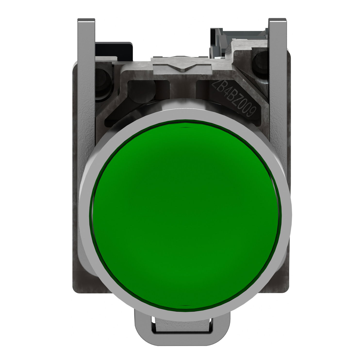 Push button, metal, flush, green, Ø22, spring return, unmarked, 1 NO – Image 3 of 7