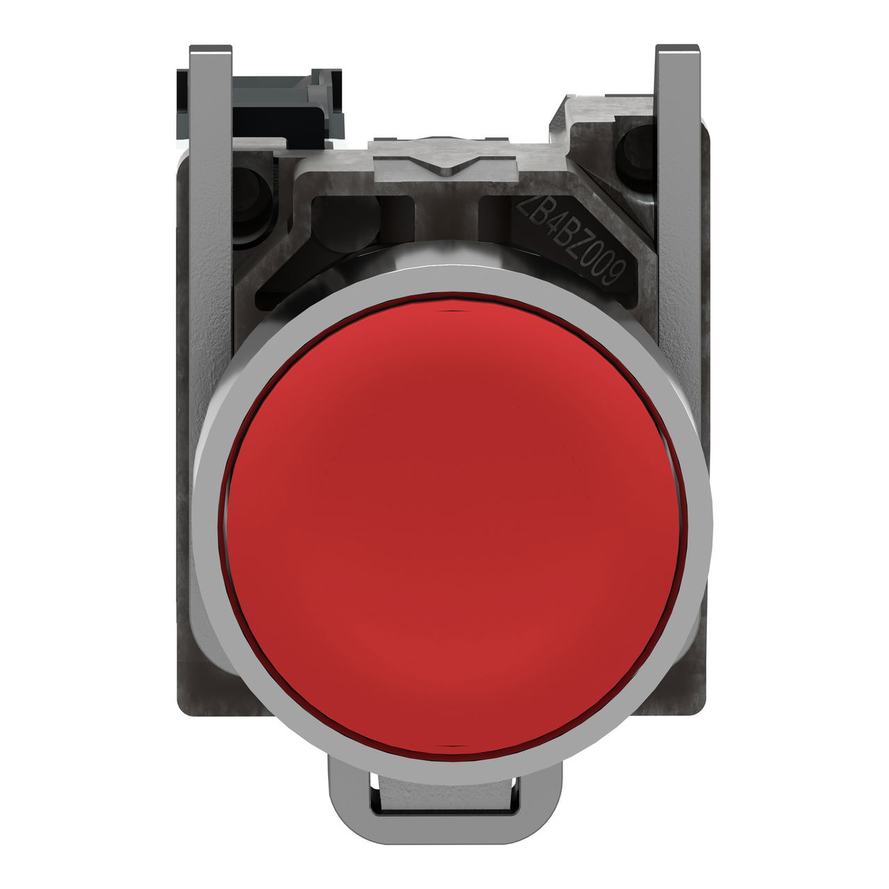 Push button, metal, flush, red, Ø22, spring return, unmarked, 1NC – Image 3 of 7