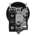 Pilzdrucktaster, Harmony XB4, Metall, 22mm, schwarz, tastend, 1S
