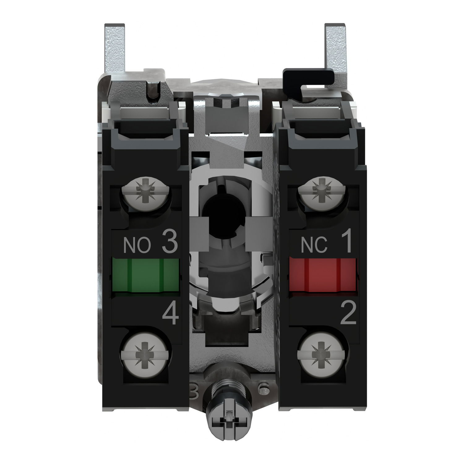 Selector switch, metal, black, Ø22, 2 positions, stay put, 1 NO+1 NC – Image 2 of 9