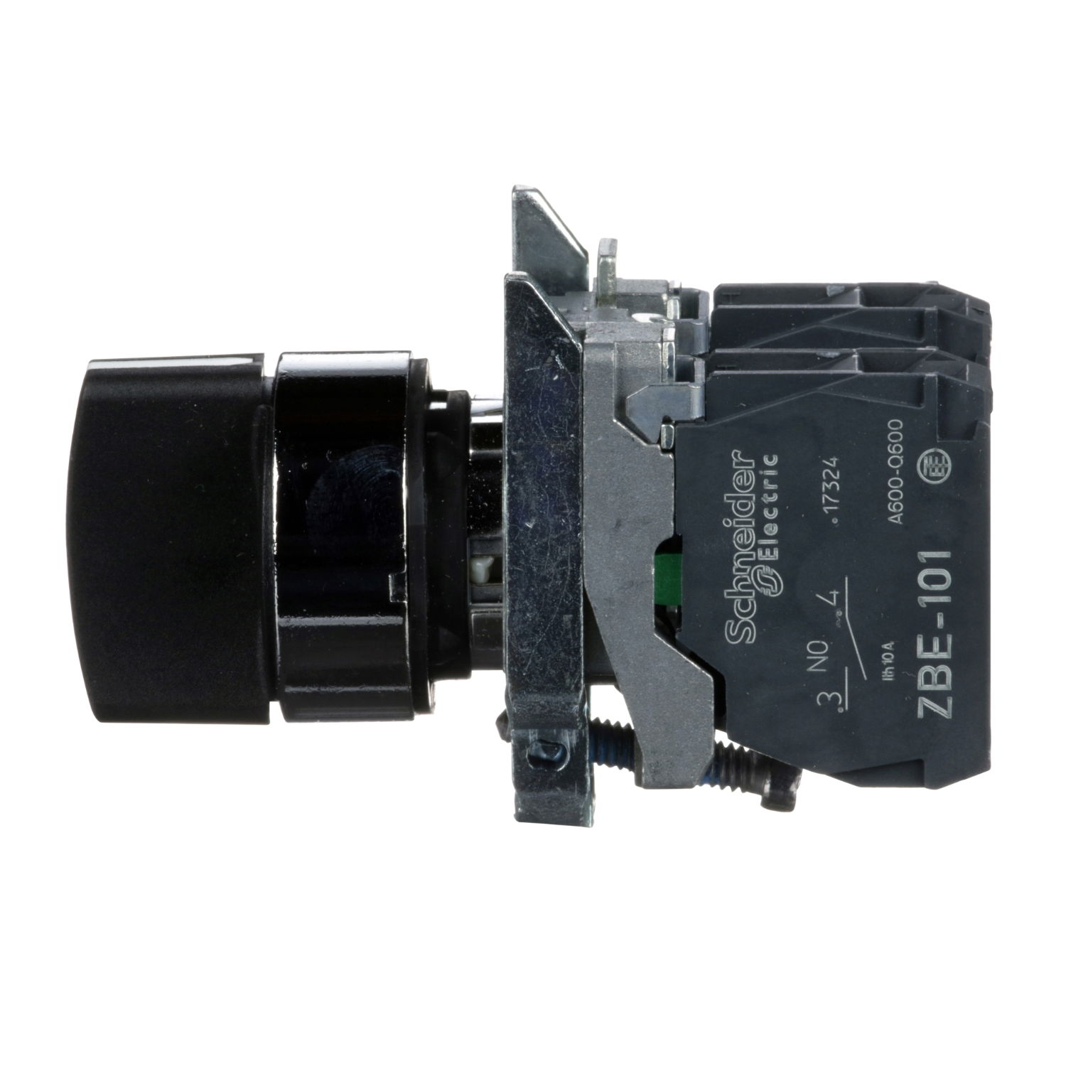 Selector switch, metal, black, Ø22, 3 positions, stay put, 2 NO – Image 5 of 8