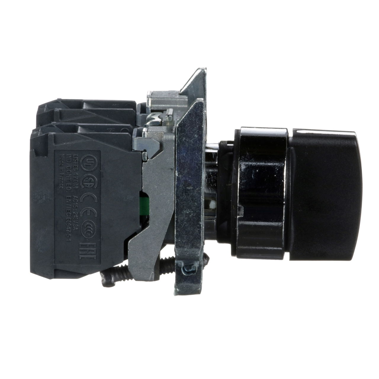 Selector switch, metal, black, Ø22, 3 positions, stay put, 2 NO – Image 6 of 8