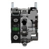 Selector switch, metal, black, Ø22, 3 positions, spring spring return, 1 NO