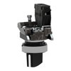 Selector switch, metal, black, Ø22, 3 positions, spring spring return, 1 NO