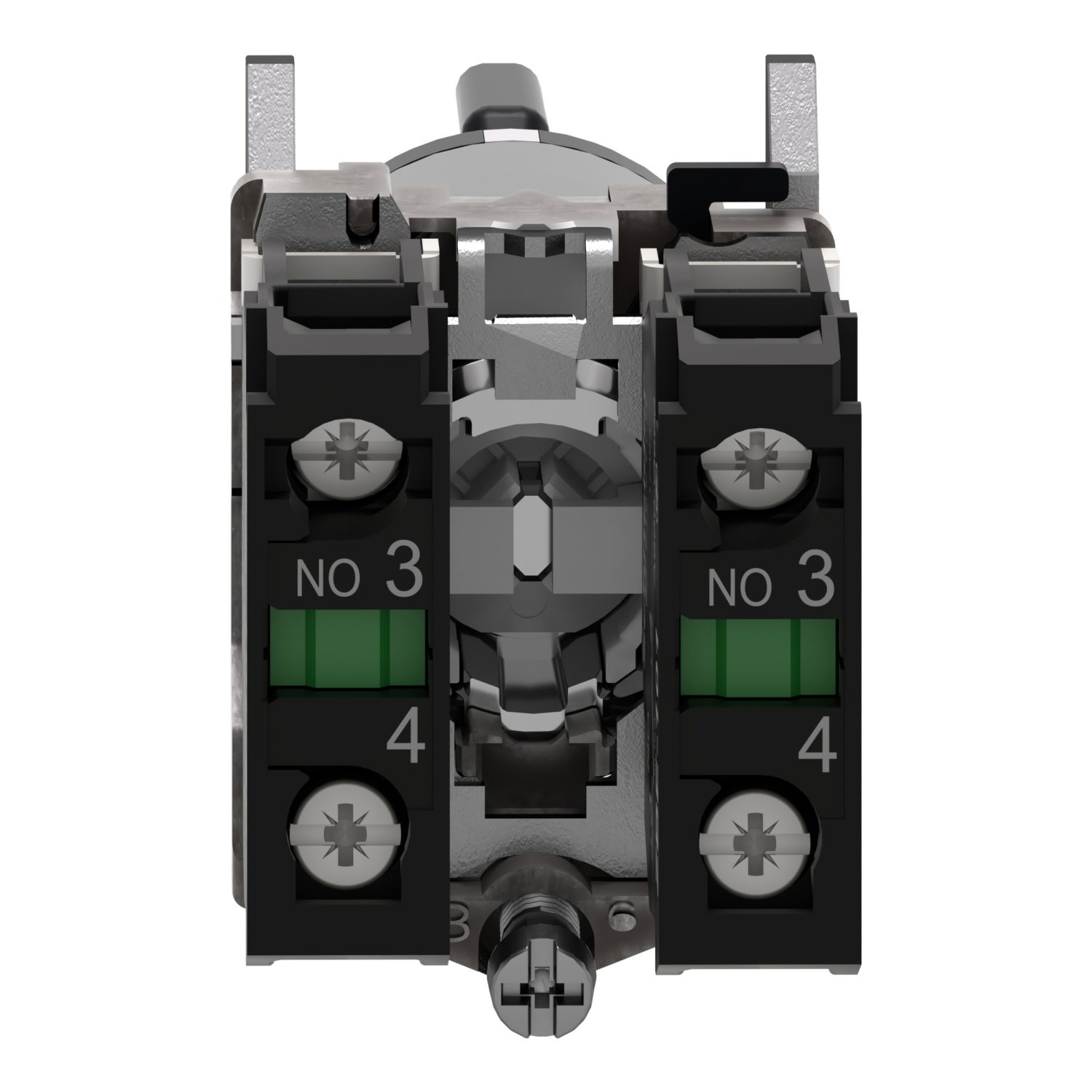 Key switch selector, metal, black, Ø22, key n°455, 3 positions, stay put, 2 NO – Image 2 of 9