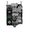 Key switch selector, metal, black, Ø22, key n°455, 2 positions, stay put, 1 NO