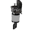 Key switch selector, metal, black, Ø22, key n°455, 2 positions, stay put, 1 NO