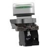Leuchtdrucktaster, Harmony XB4, Metall, 22mm, grün, unbeschriftet, tastend, mit Schutzkappe, 1S, 24-120V ACDC, ATEX