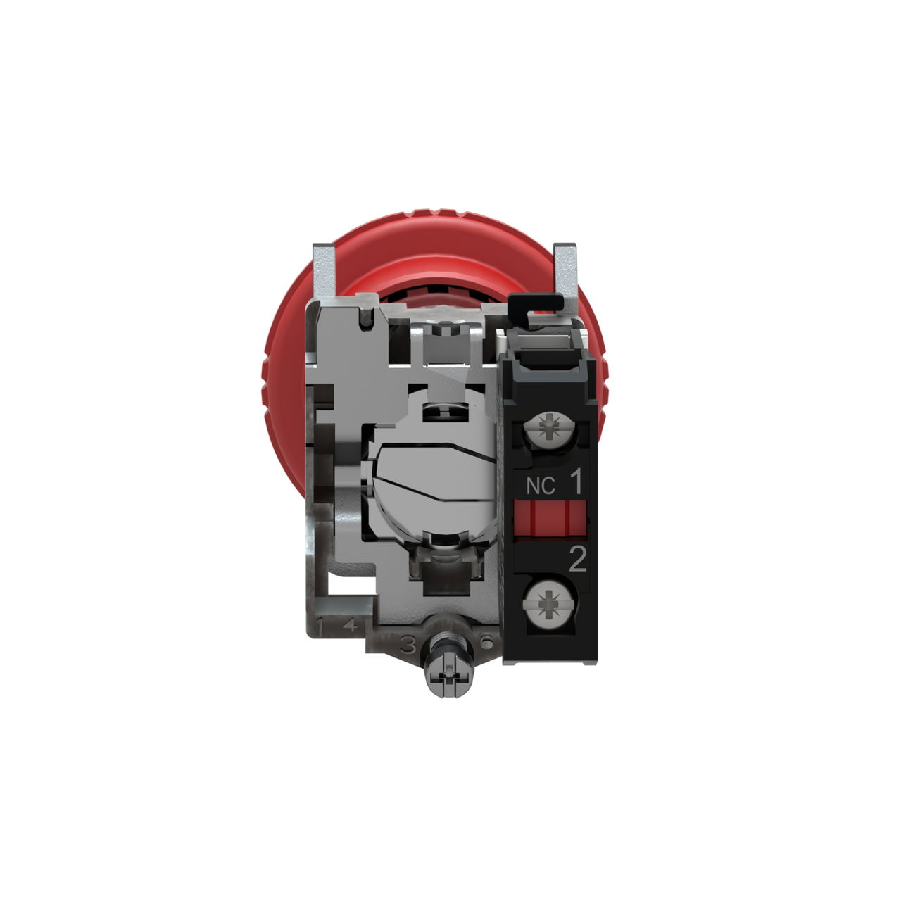 Harmony XB4, Emergency stop switching off, metal, red mushroom Ø40, Ø22, trigger latching turn to release, 1 NC – Image 2 of 9