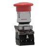 Red Ø40 Emergency stop, switching off Ø22 latching turn release 2NC+1NO
