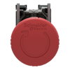 Harmony XB4 - ATEX D, Emergency stop switching off, metal, red mushroom Ø40, Ø22, trigger latching turn to release, 1 NO + 1 NC, ATEX