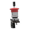 Harmony XB4, Emergency stop switching off, metal, red mushroom Ø40, Ø22, trigger latching key release, 1 NC