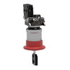 Harmony XB4, Emergency stop switching off, metal, red mushroom Ø40, Ø22, trigger latching key release, 1 NC