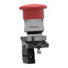 Harmony XB4, Emergency stop switching off, metal, red mushroom Ø40, Ø22, trigger latching push-pull, 1 NC