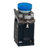 Pilot light, Harmony XB4, metal, protected LED light, blue, 22mm, with plain lens, universal LED, 400V
