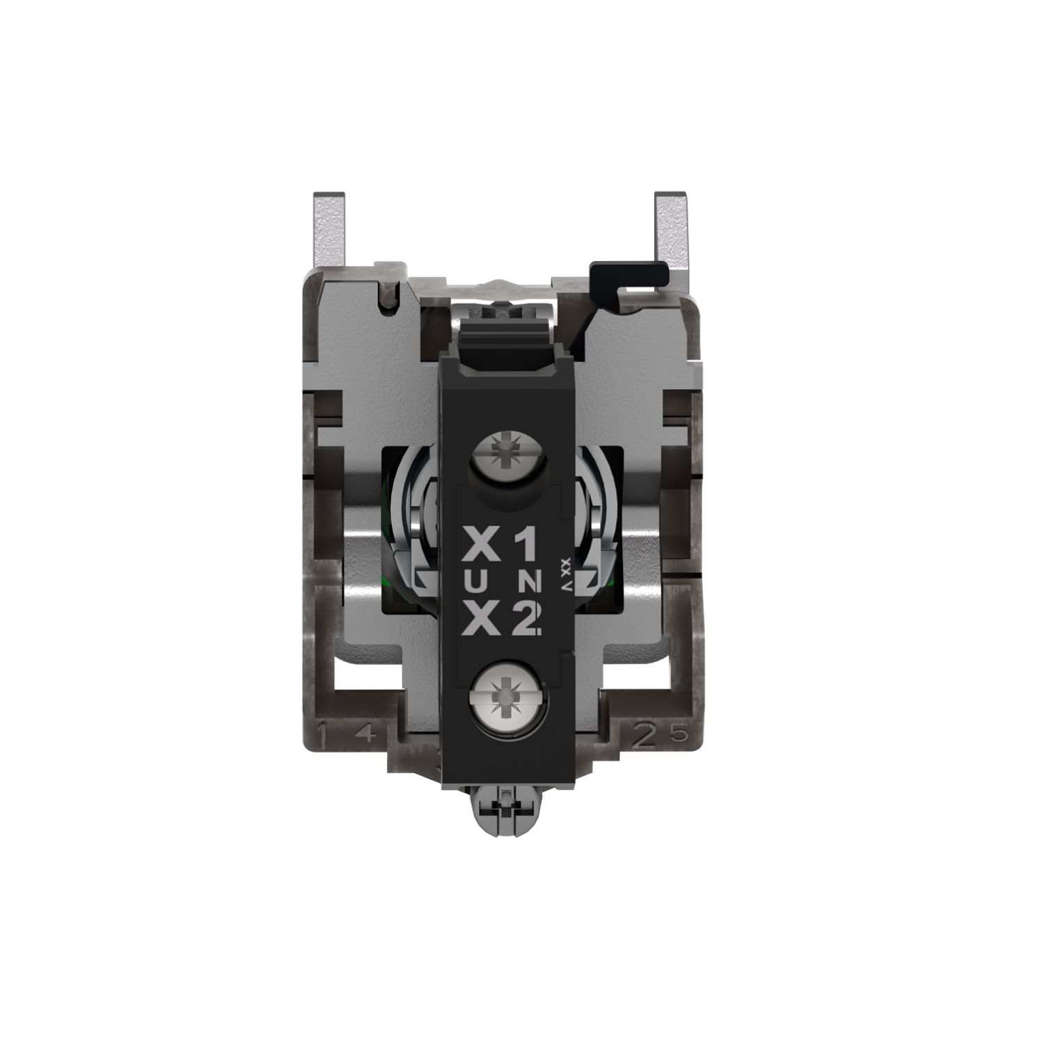 Pilot light, Harmony XB4,metal, green, 22mm, universal LED, plain lens, 110…120V AC – Image 2 of 5
