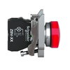 Pilot light, Harmony XB4,metal, red, 22mm, universal LED, plain lens, 110…120V AC