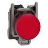 Pilot light, Harmony XB4,metal, red, 22mm, universal LED, plain lens, 110…120V AC