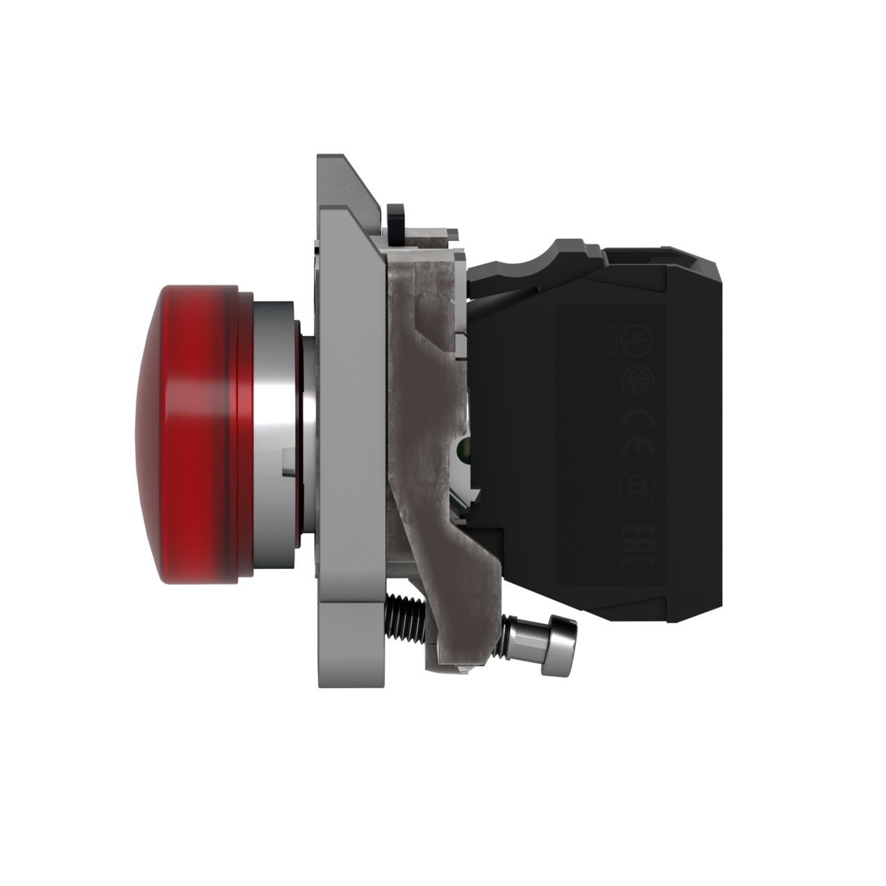 Pilot light, Harmony XB4,metal, red, 22mm, universal LED, plain lens, 230...240V AC – Image 6 of 8