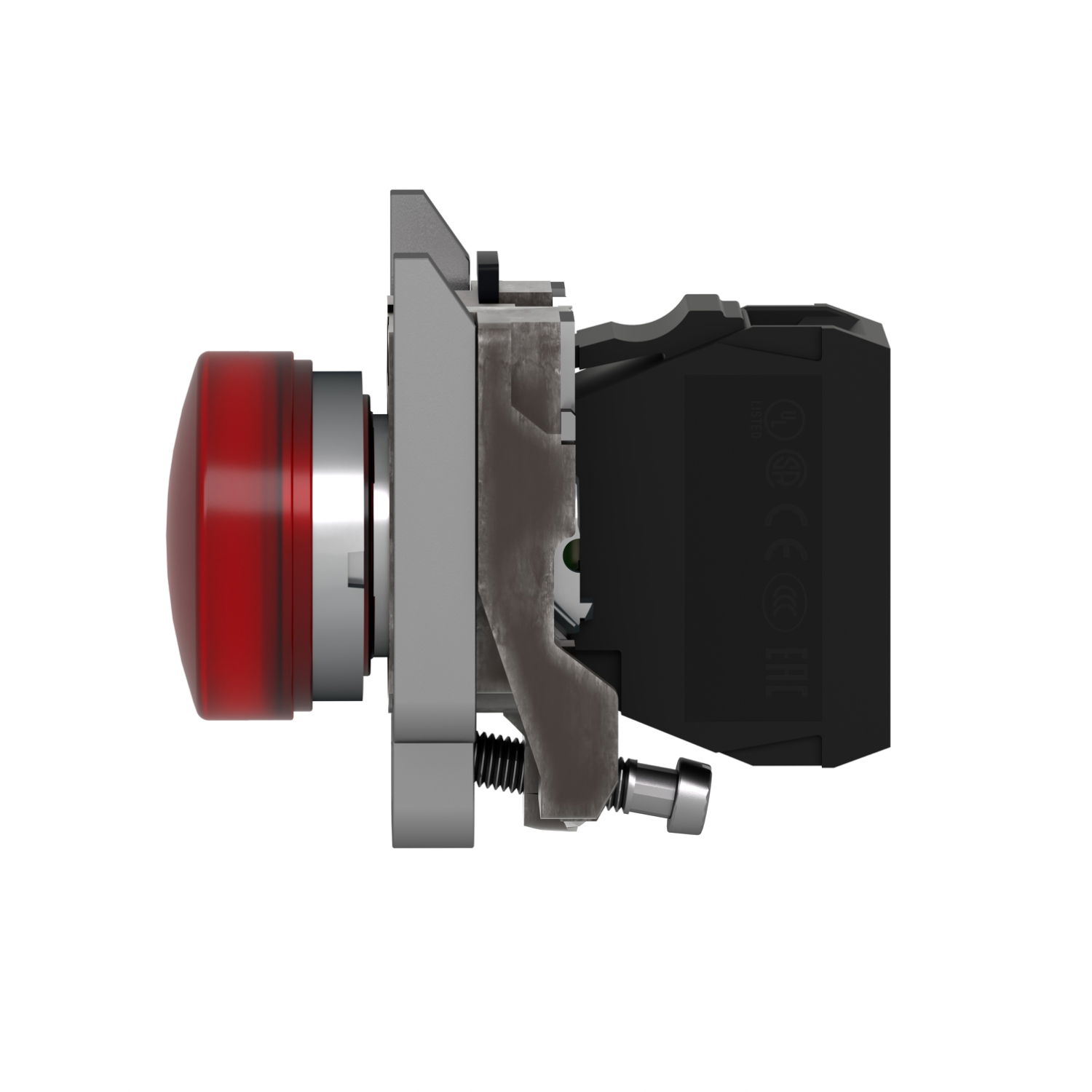 Pilot light, Harmony XB4,metal, red, 22mm, universal LED, plain lens, 230...240V AC – Image 6 of 8