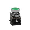 Push to test pilot light, Harmony XB4, metal, green, 22mm, universal LED, 24V