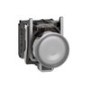 Illuminated push button, Harmony XB4, metal, white flush, 22mm, universal LED, plain lens, 1NO + 1NC, 230...240V AC