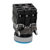 Illuminated push button, Harmony XB4, metal, blue flush, 22mm, universal LED, plain lens, 1NO + 1NC, 110...120V AC