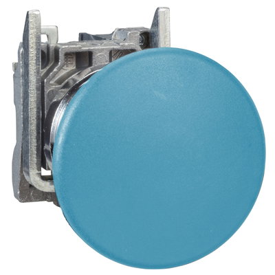 Complete push button, Harmony XB4, blue pushbutton Ø22 mm, spring return, 1 NO, ATEX