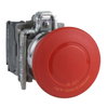 Harmony XB4 - ATEX D, Emergency stop switching off, metal, red mushroom Ø40, Ø22, trigger latching push-pull, 1 NO + 1 NC, ATEX