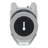 Harmony XB4, Push button flush mounted, metal, black, Ø30, spring return, marked DOWN ARROW, 1 NO