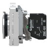 Harmony XB4, Push button flush mounted, metal, black, Ø30, spring return, marked DOWN ARROW, 1 NO